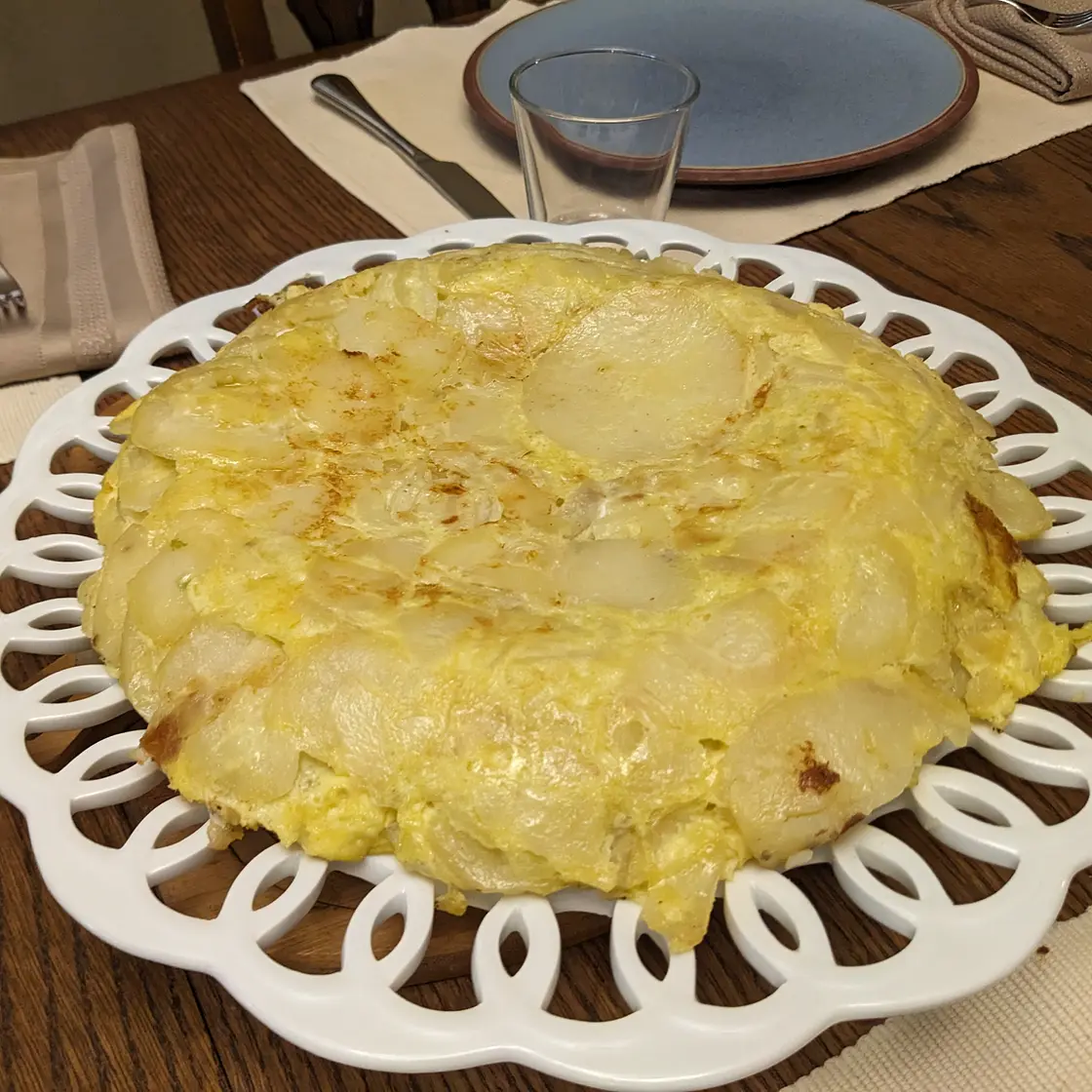 Authentic Tortilla Espanola - Spanish Potato Pie Recipe Card