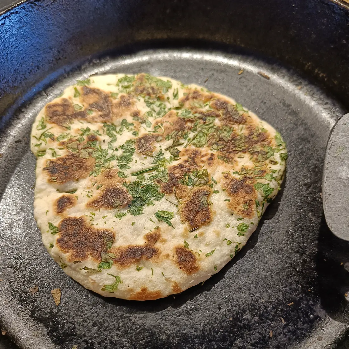 Mozzarella Stuffed Flatbread