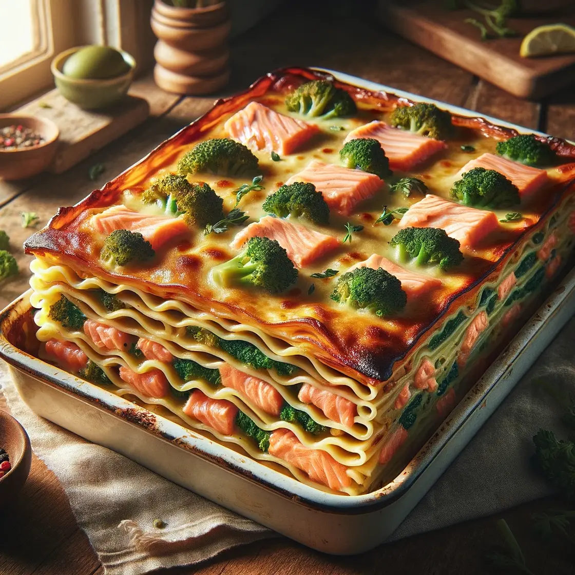 Lasagnes saumon brocolis