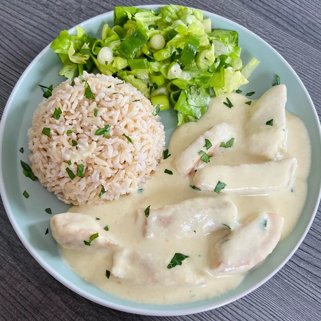 Hähnchen in Honig-Senf-Sauce