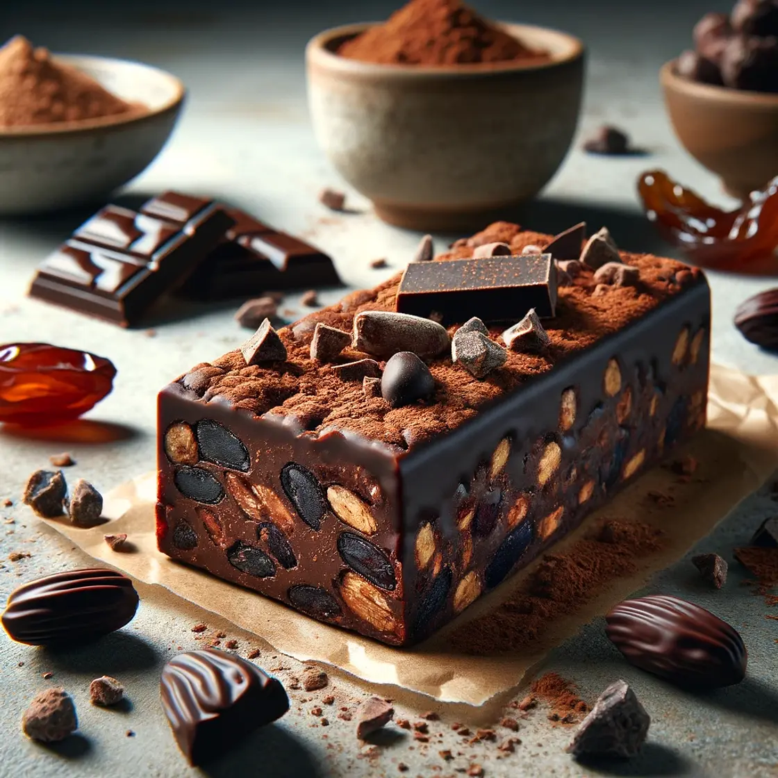 Vegan Chocolate Protein Bars with Black Beans, Cocoa, Cacao Nibs, and Dates