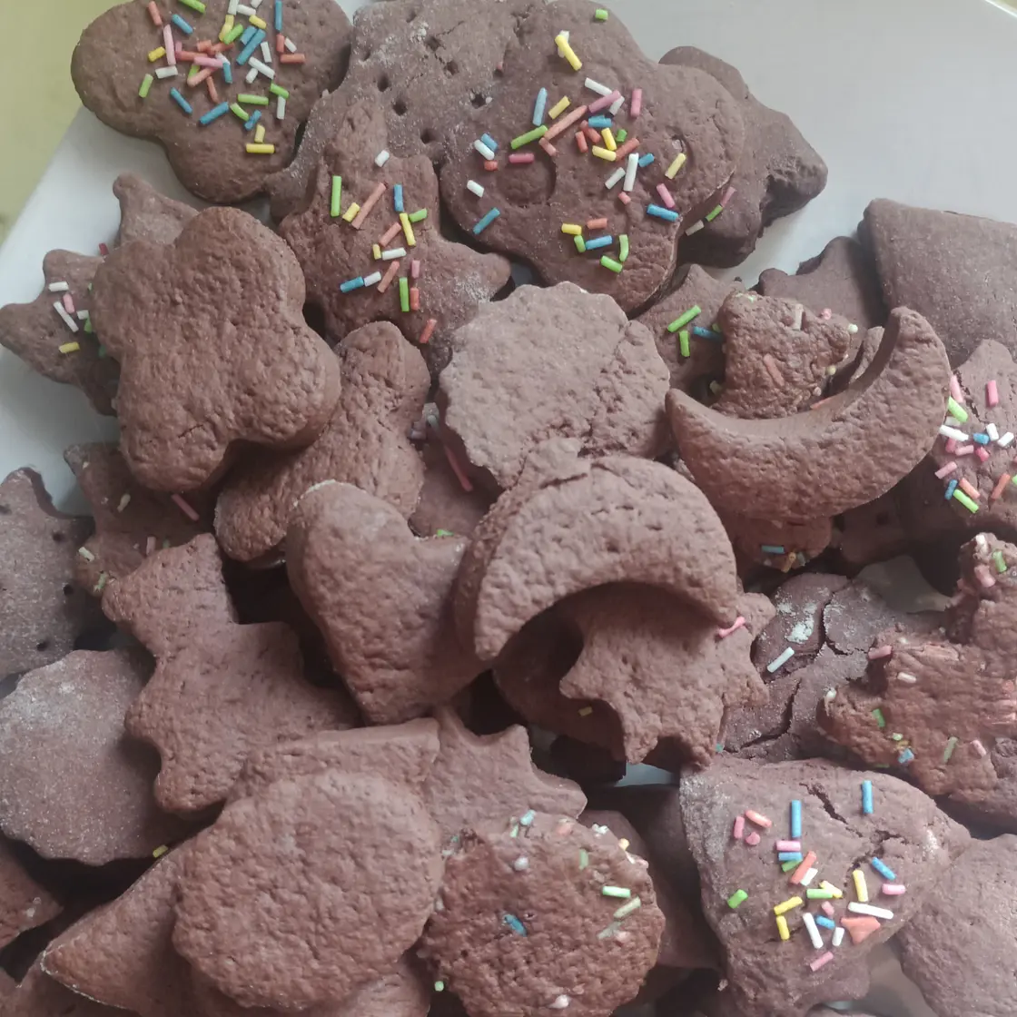 Chocolate sugar cookies ☃️❄️