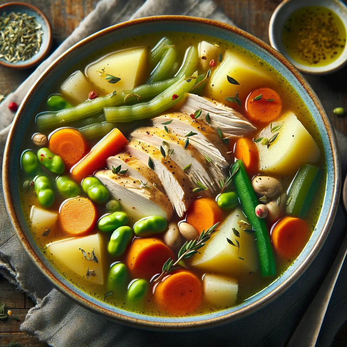 Potage de Poulet aux Légumes