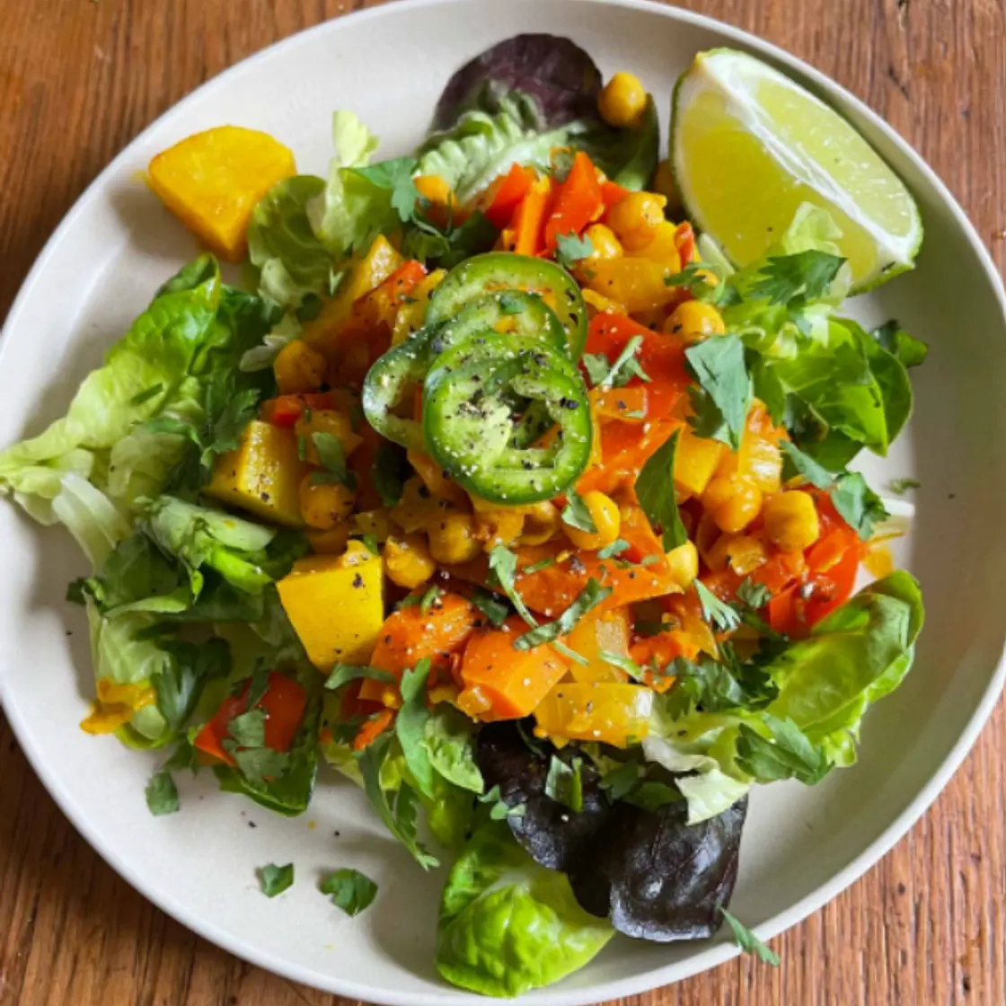 Chickpea Curry Over Greens - Bryan Johnson's Blueprint
