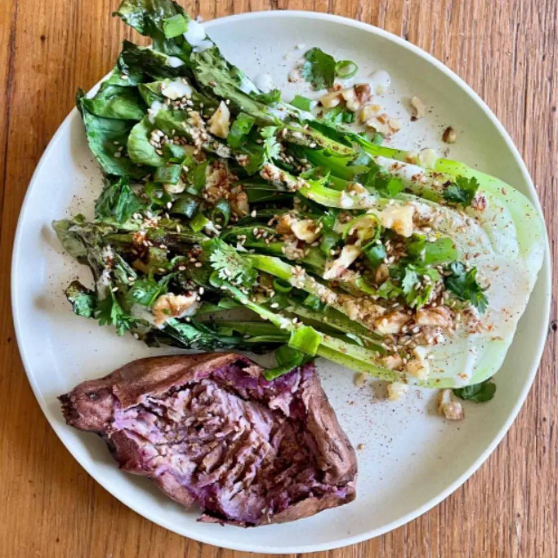Roasted Bok Choy + Sweet Potato - Bryan Johnson's Blueprint