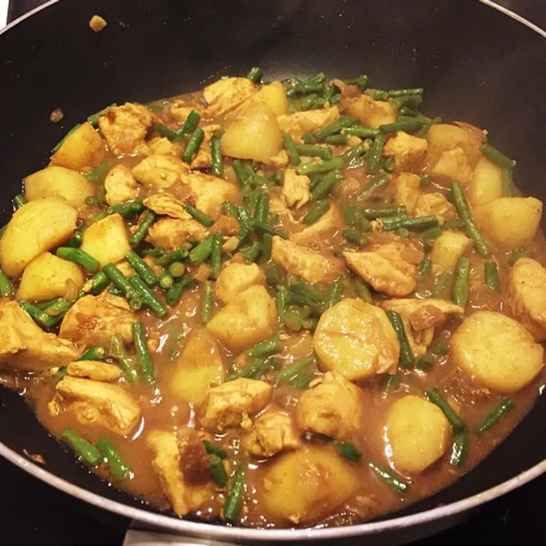 Masala kip met aardappel