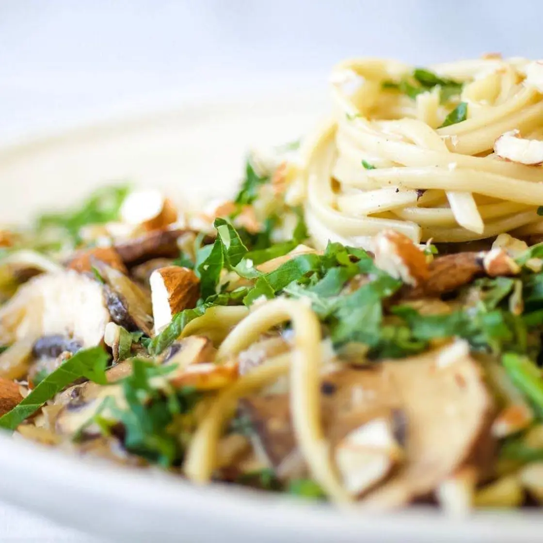 Creamy Garlic Mushroom & Spinach (adapted from IFG)