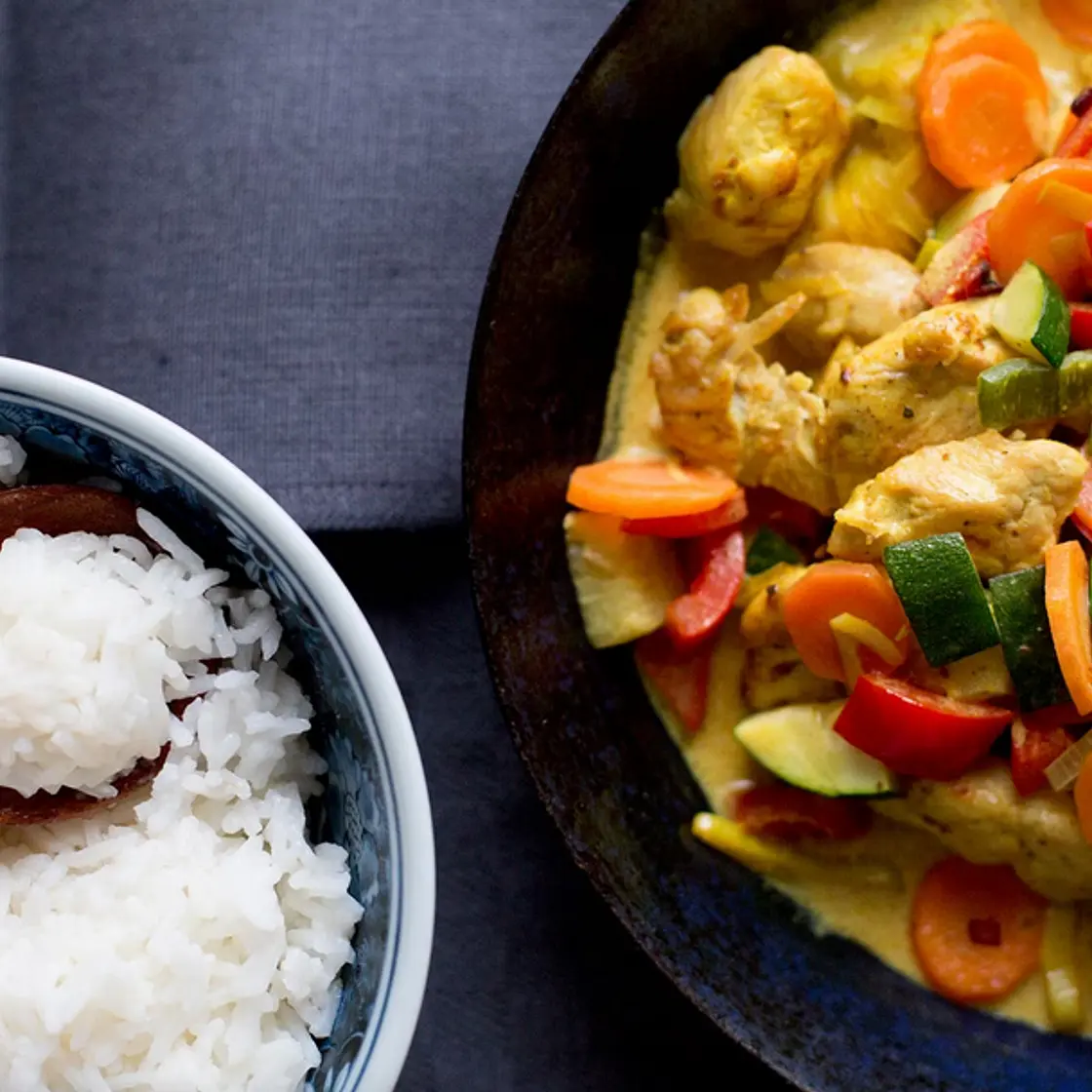 Gemüse-Geflügel-Curry