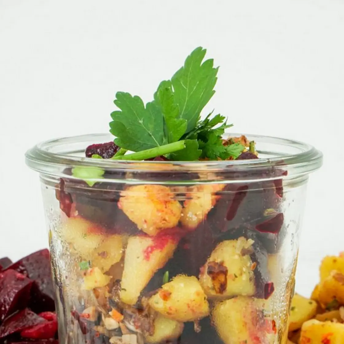 Marinierter Rote-Bete-Kartoffel-Salat