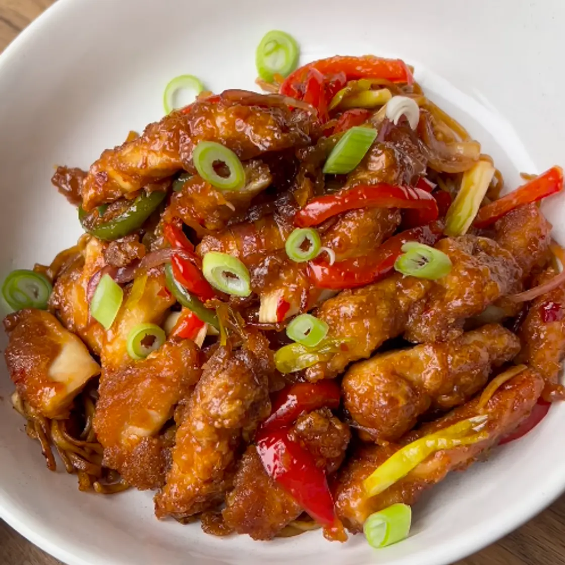 Sweet and Sticky Chicken Noodles