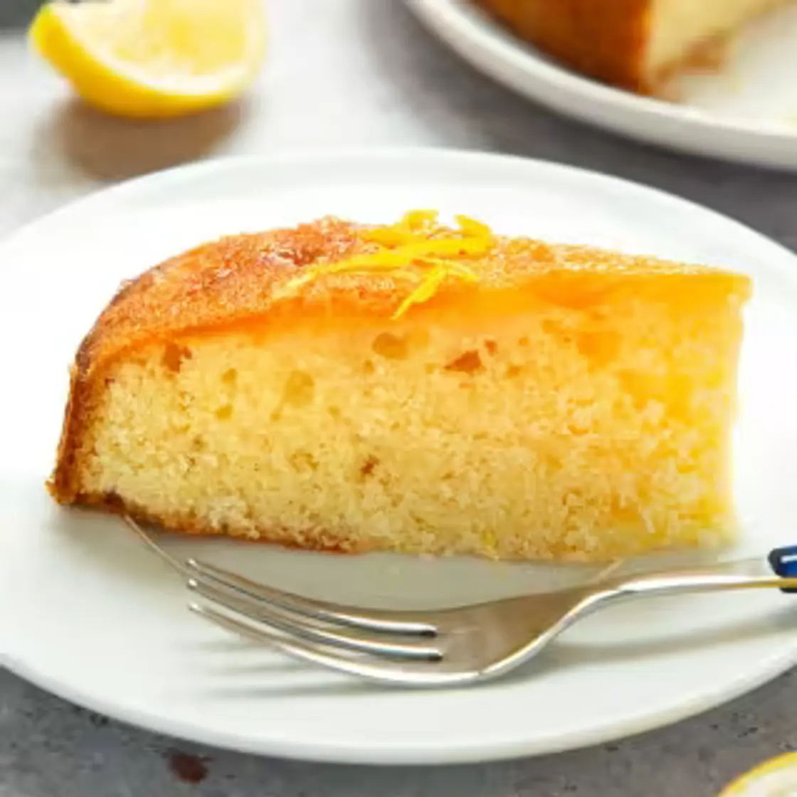 TREAT: FIVE-LEMON DRIZZLE CAKE. My favourite