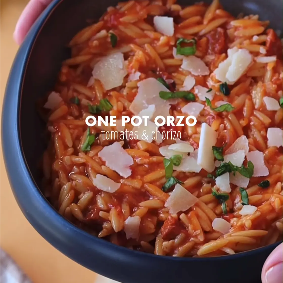 One Pot Orzo Tomates & Chorizo