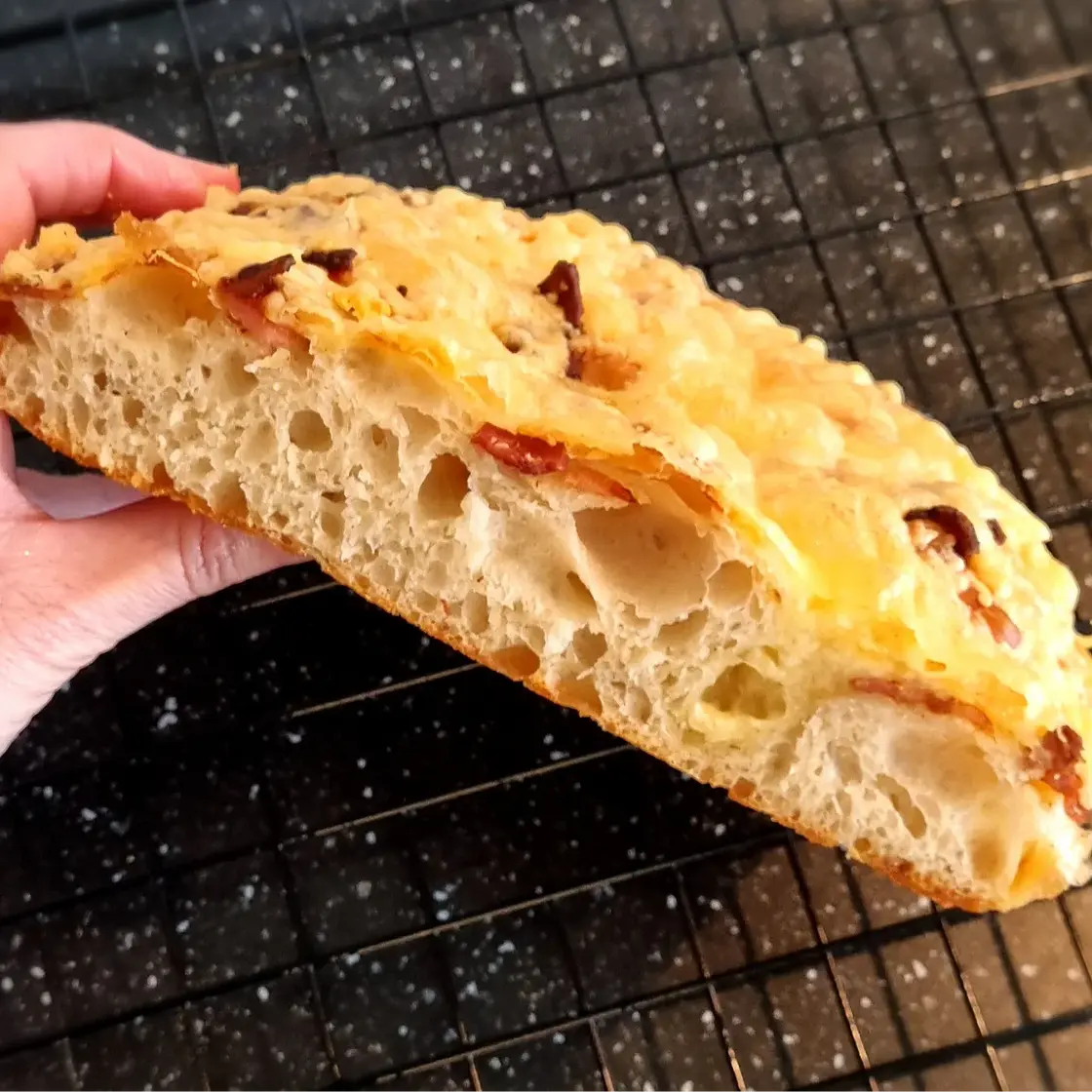 Bacon, Cheese + Chive Focaccia
