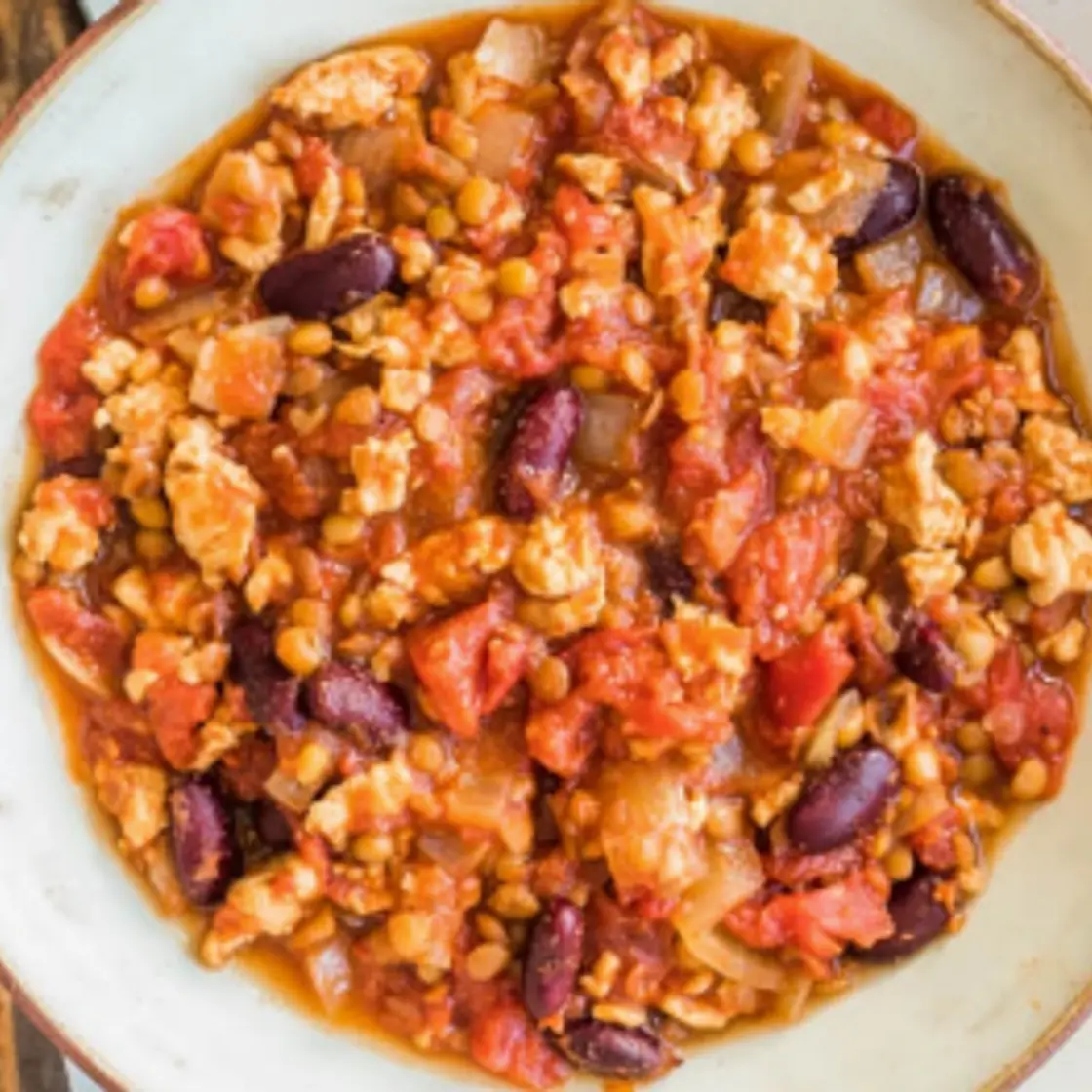 Lentil, Bean & Turkey Chili