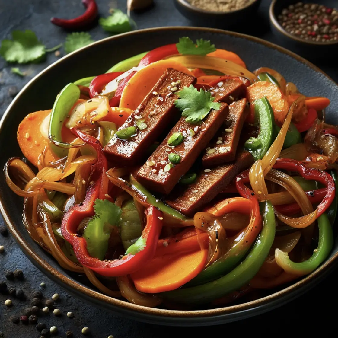 Seitan Stir-Fry with Vegetables