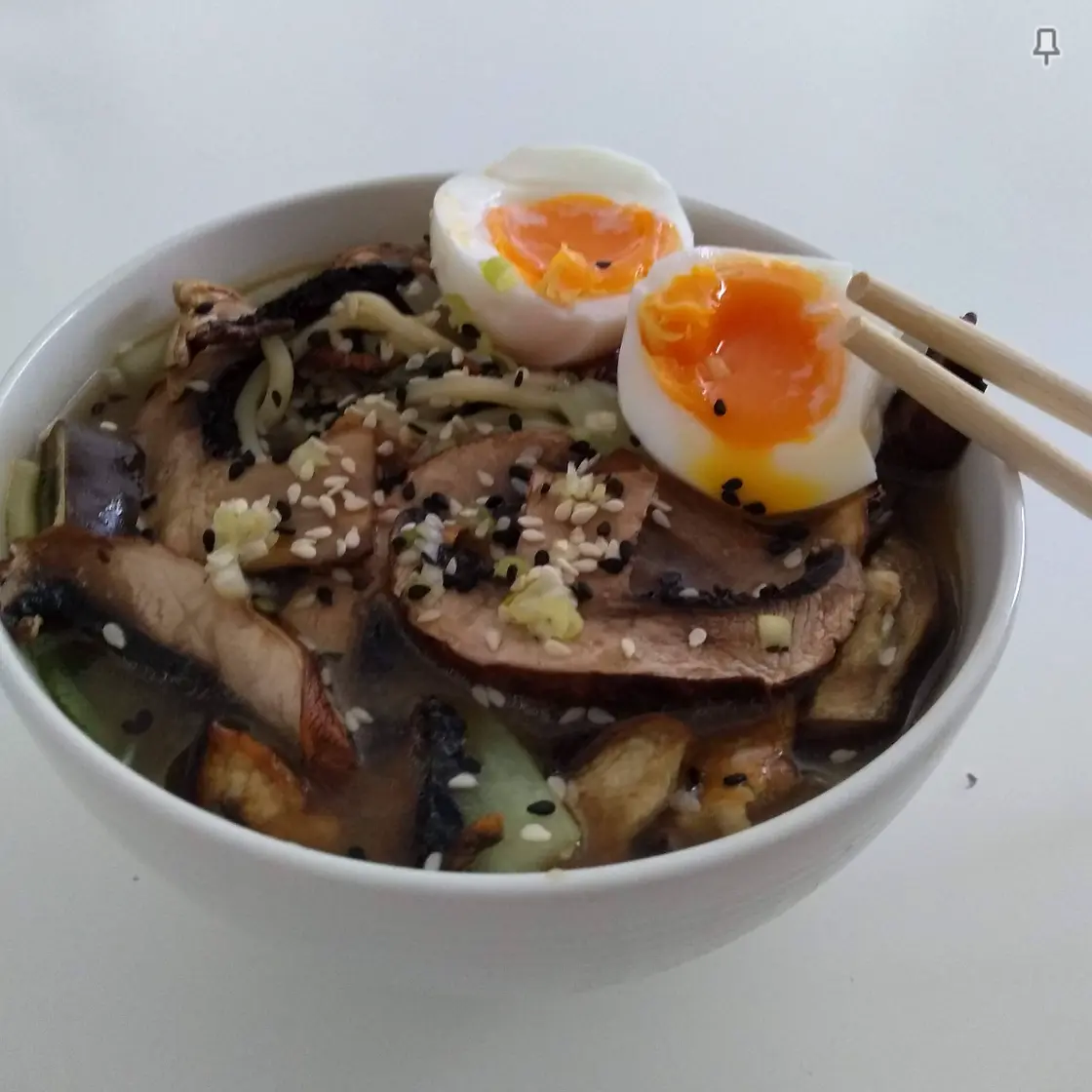 Three-Veg Miso & Sesame Ramen With Egg