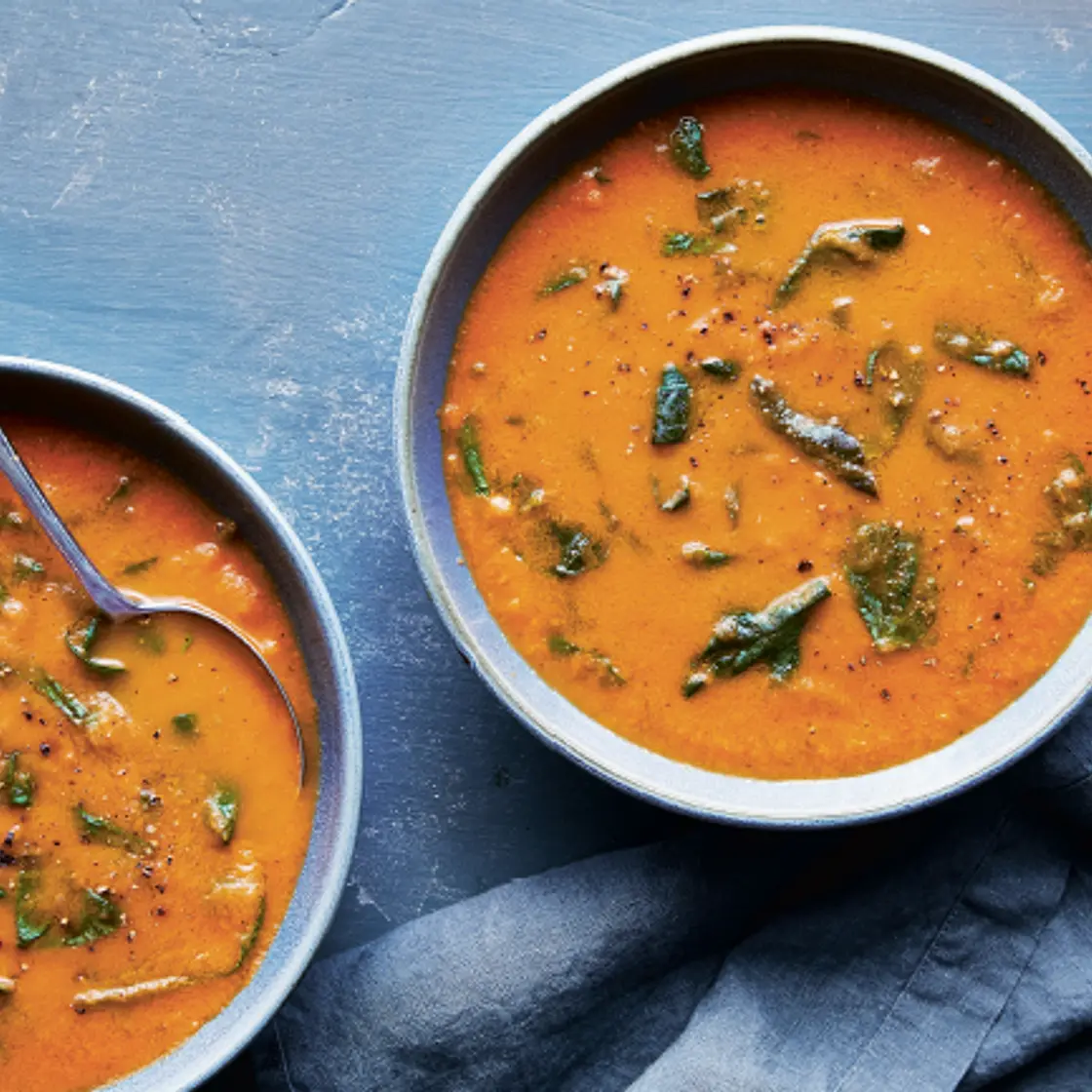Creamy Tomato and Greens Soup