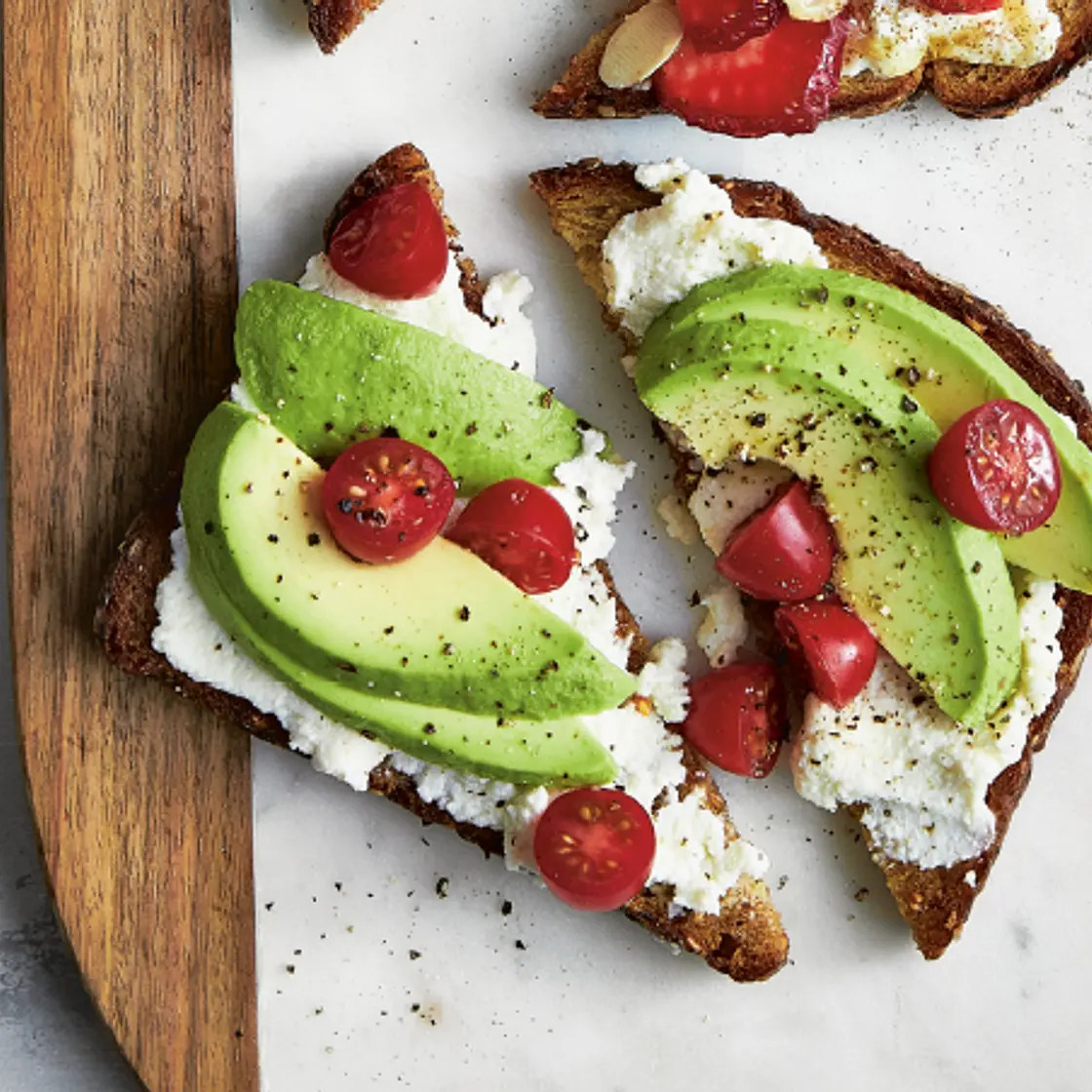 Avocado Tomato Ricotta Toast