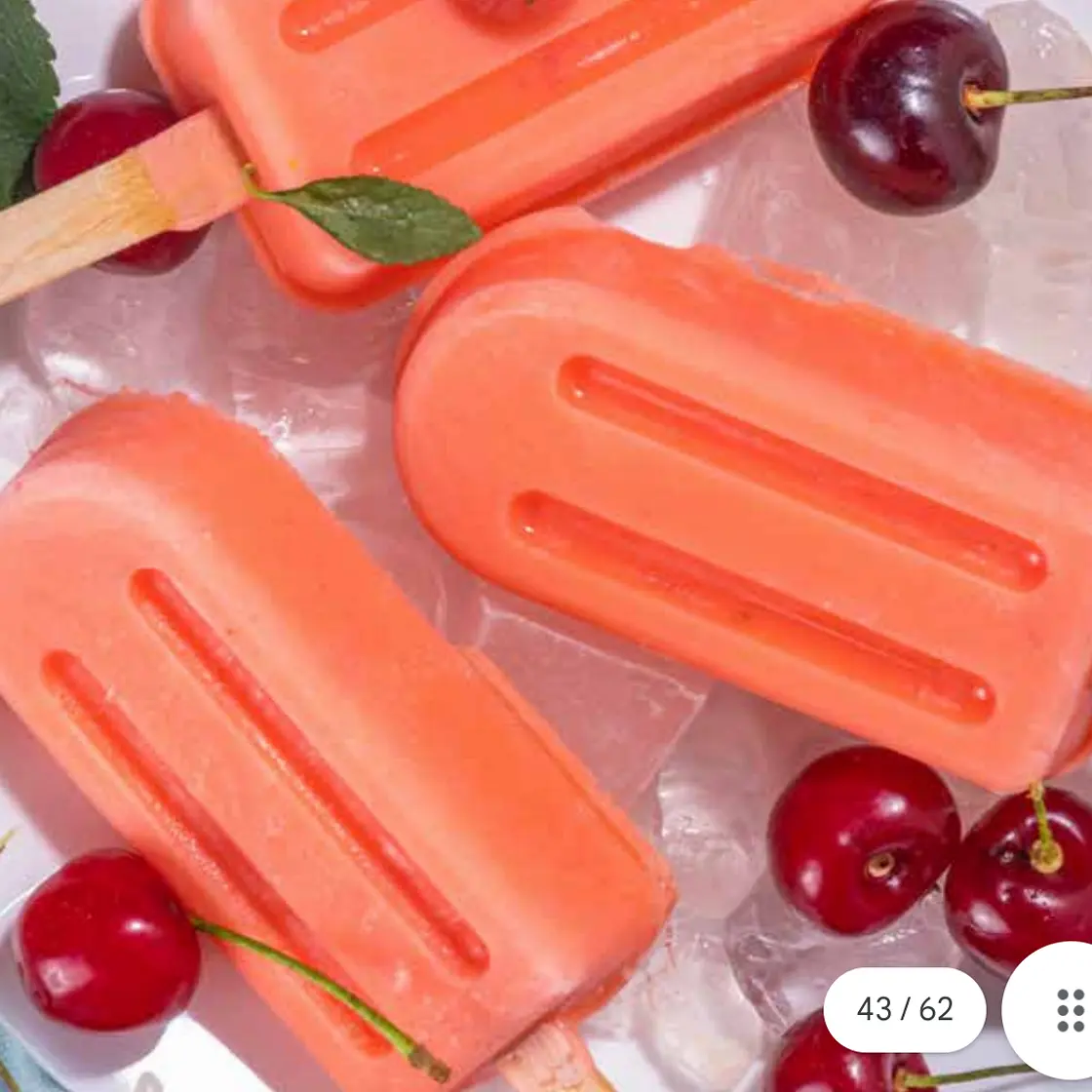 Cherry Lime Yogurt Popsicle