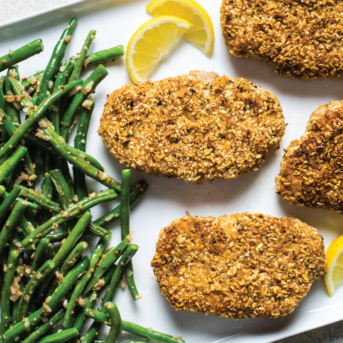 Nut-Crusted Pork Chops