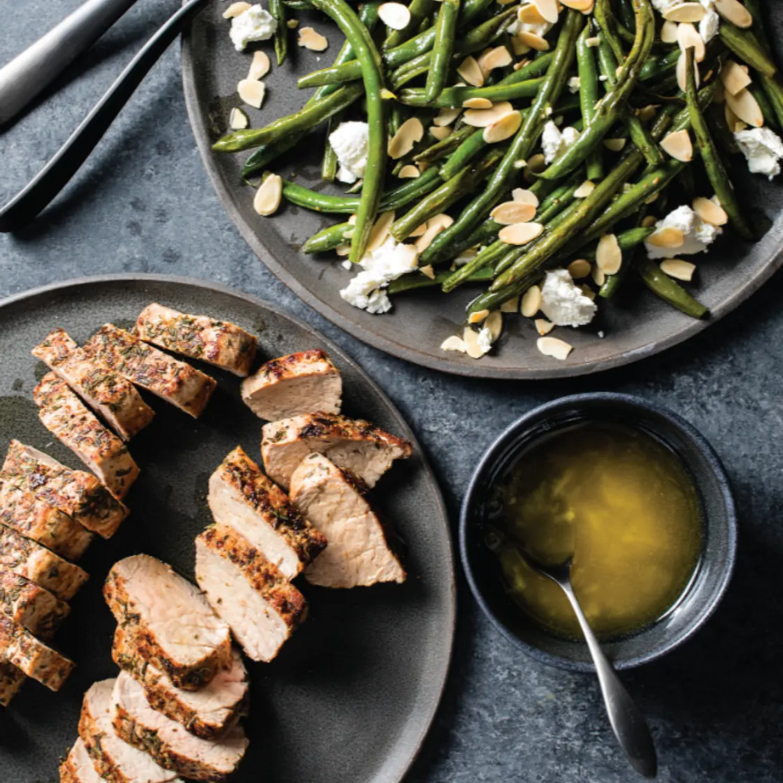 Lemon-Thyme Pork Tenderloin with Green Beans