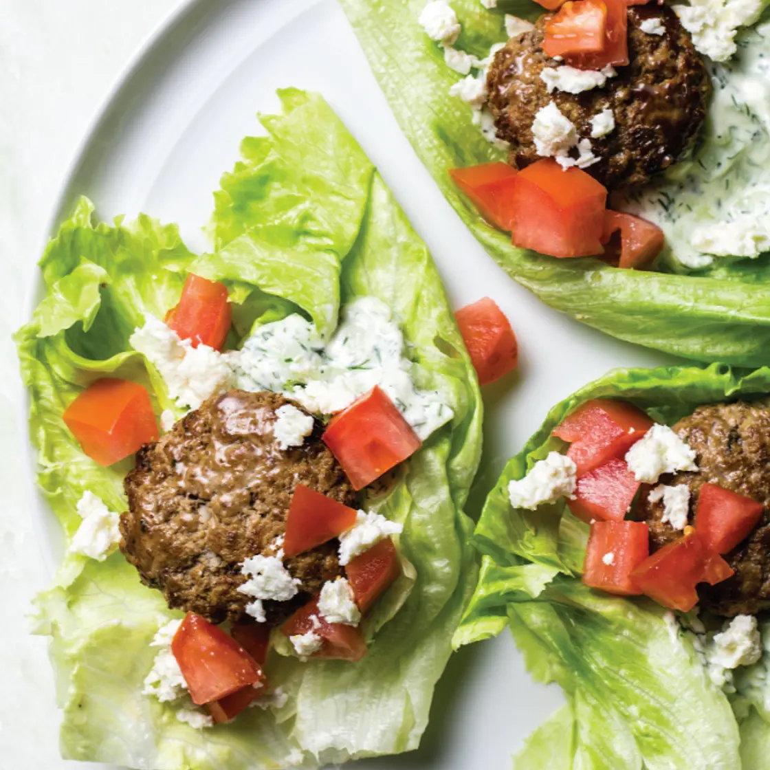 Greek Style Lamb Wraps with Tzatziki