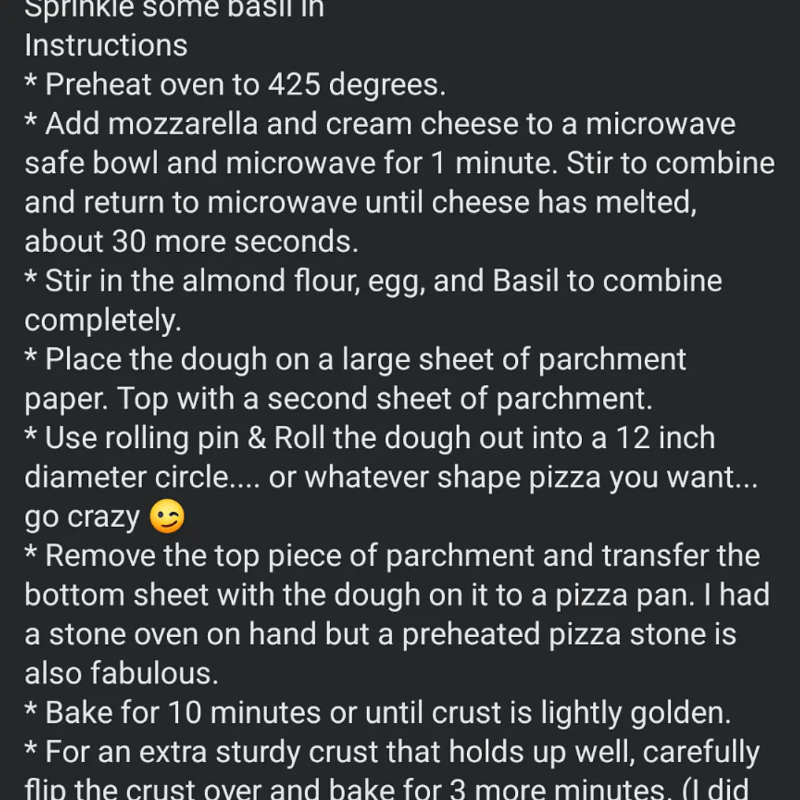Keto pizza (mozz crust)