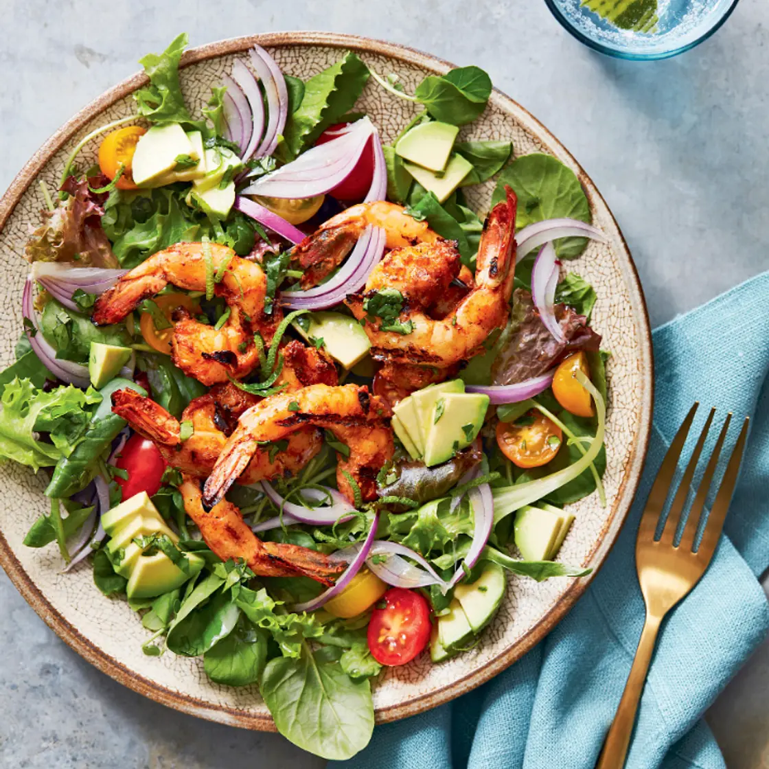 Chili-Lime Grilled Shrimp Salad