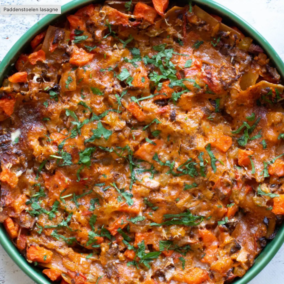 Paddenstoel lasagne