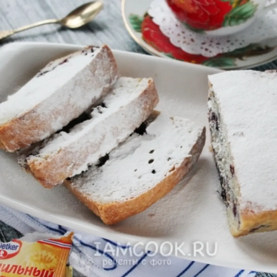 Кекс с замороженной черникой