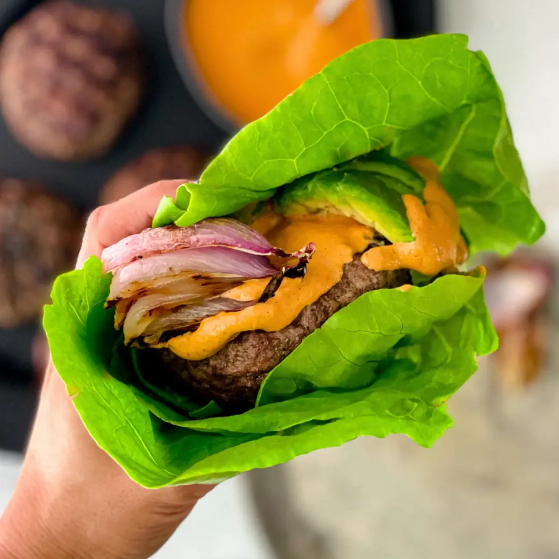 bison burger with roasted red pepper aioli