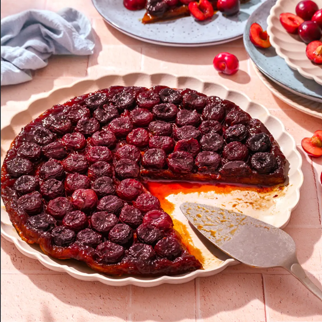 Picota cherries tart tatin