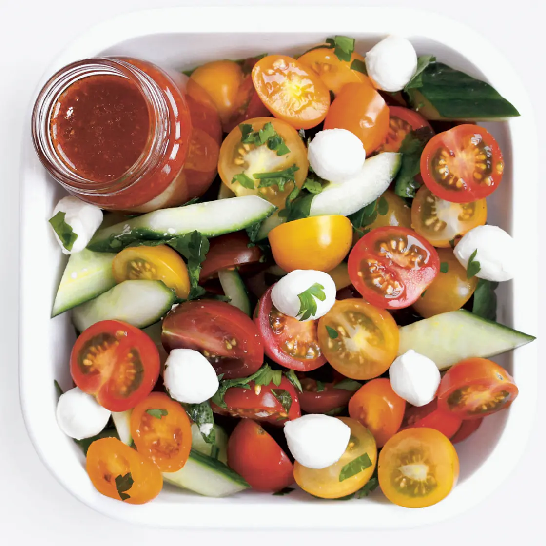 HARISSA, TOMATO + MOZZARELLA SALAD