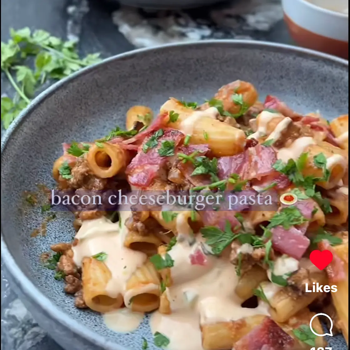 bacon cheeseburger pasta