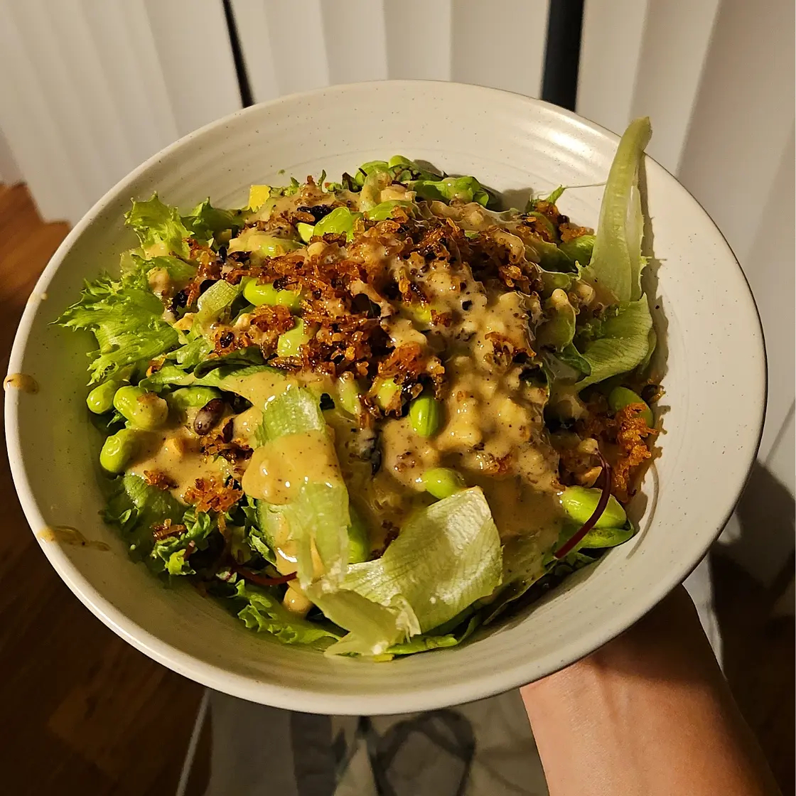Crispy Rice Salad With Lemon Tahini Dressing