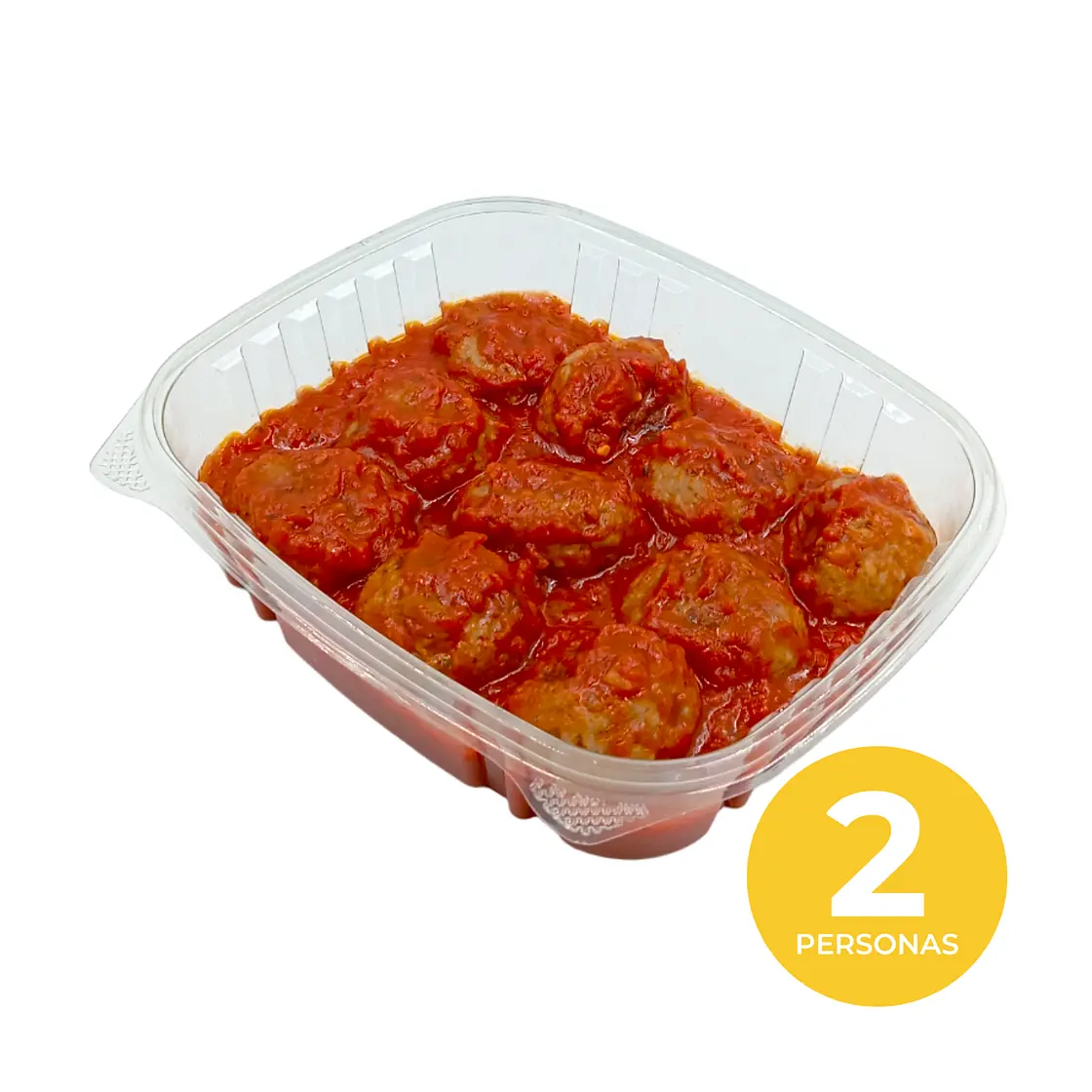 Albóndigas de res en salsa marinara - sirve 2, 10 albóndigas
