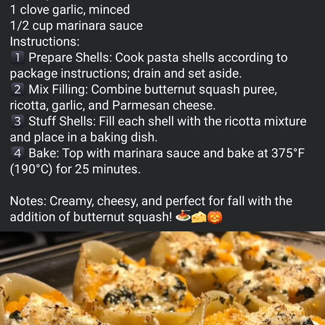 Butternut Squash Stuffed Shells