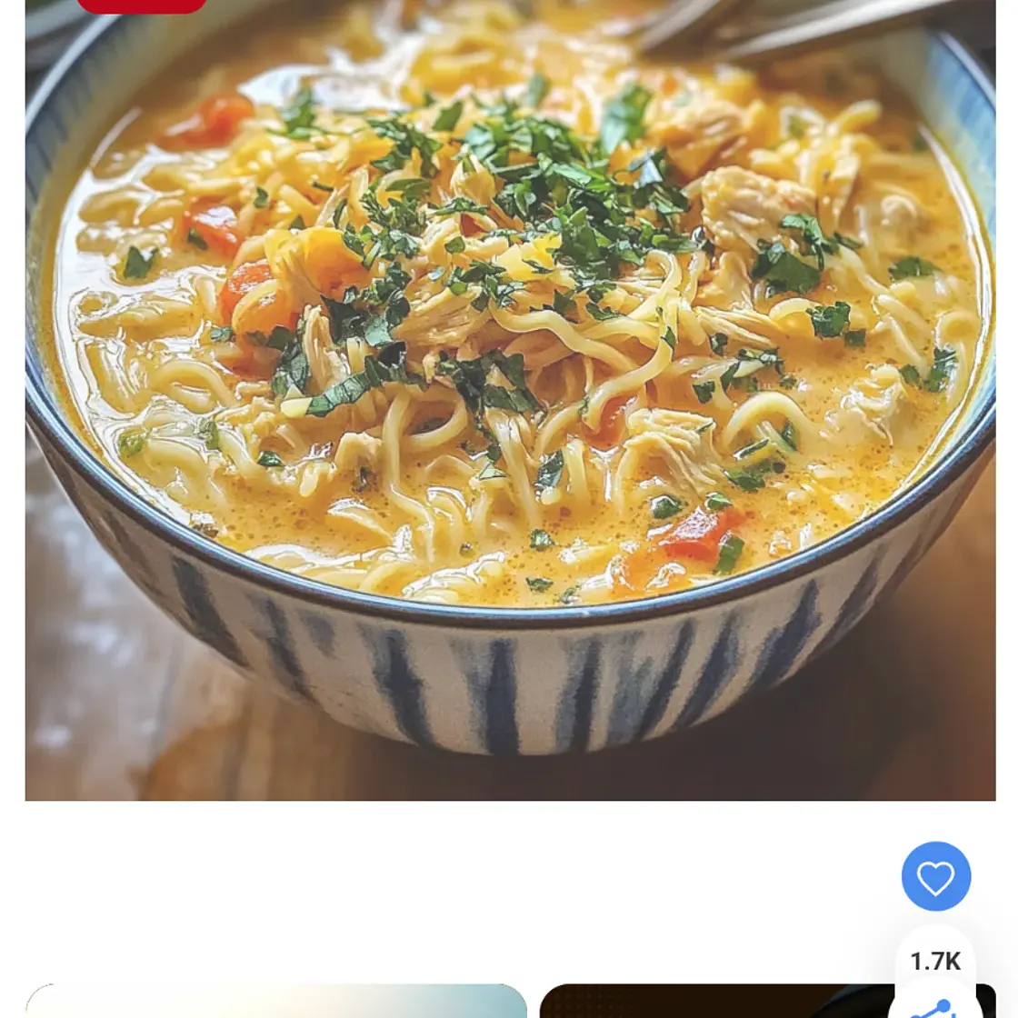 Crack chicken noodle soup
