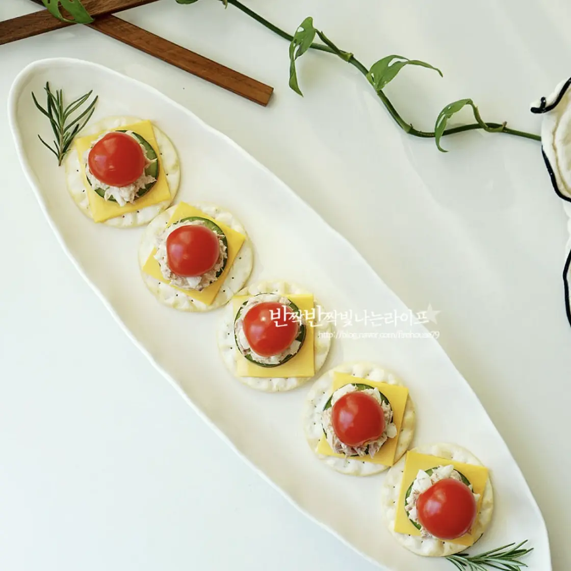 핑거푸드 참치 카나페 만들기