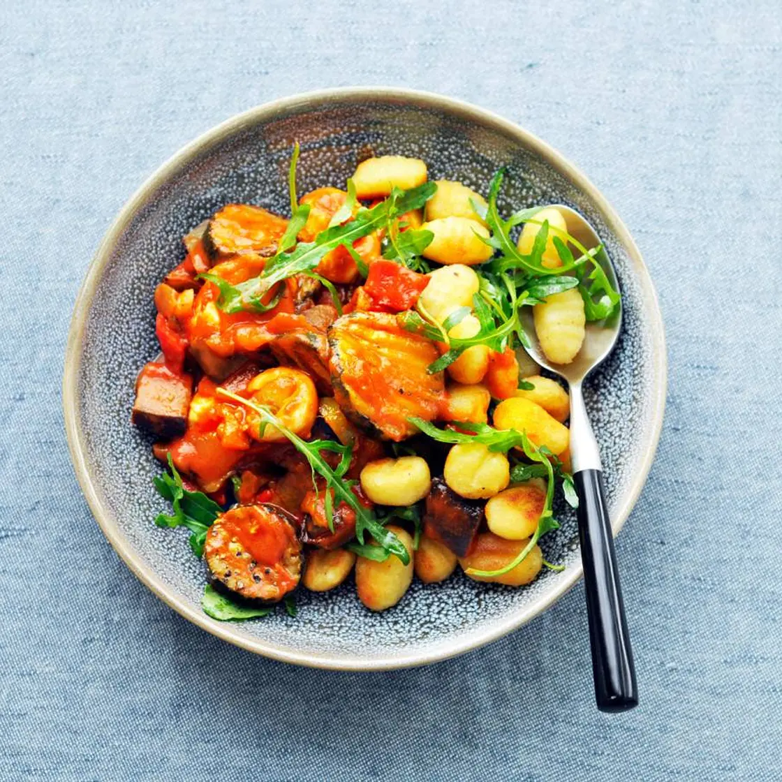 Gnocchi met gegrilde groenten
