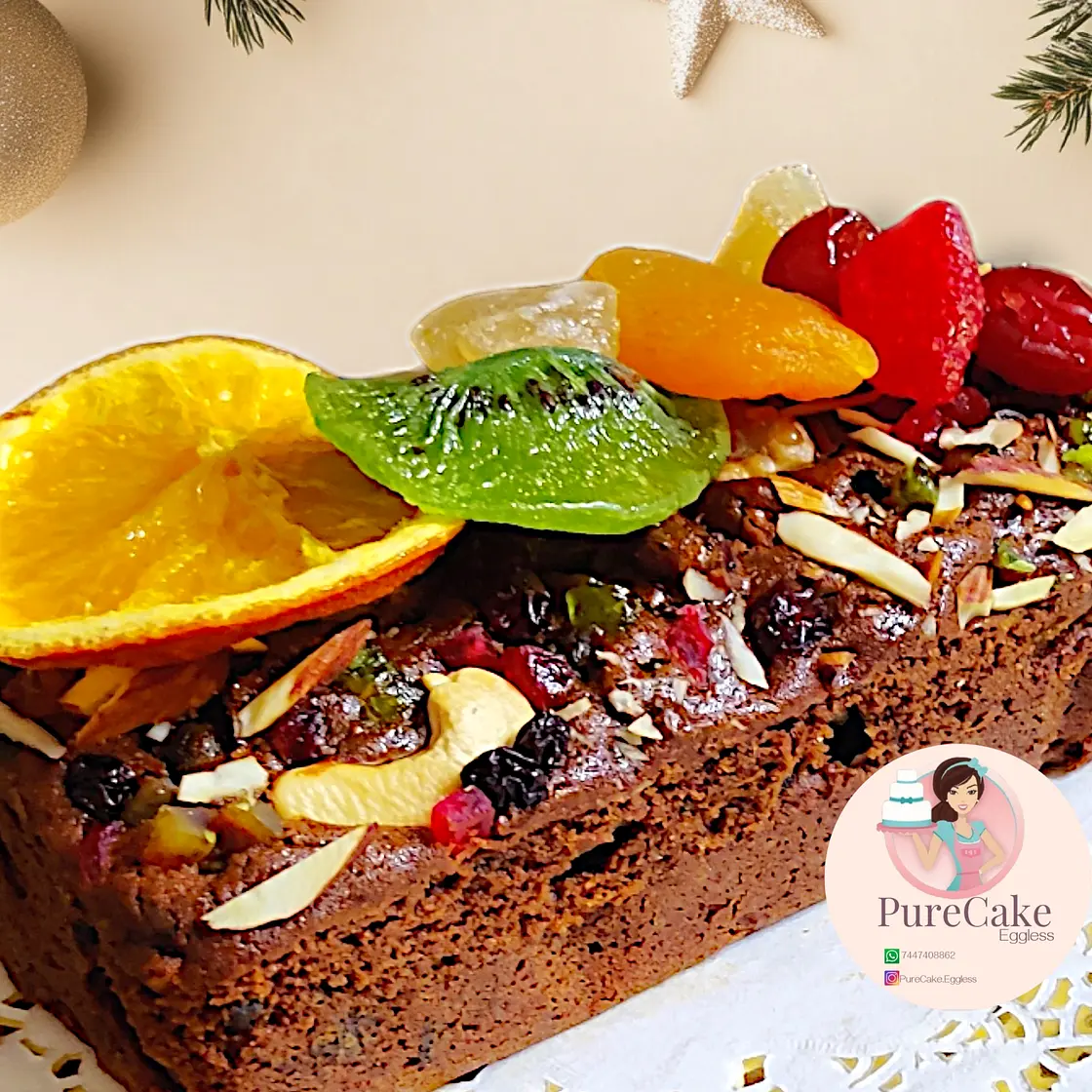 Eggless Plum Cake