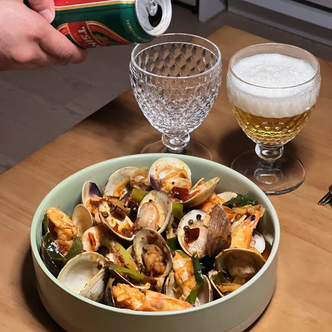 사천식 마라조개볶음 만들기