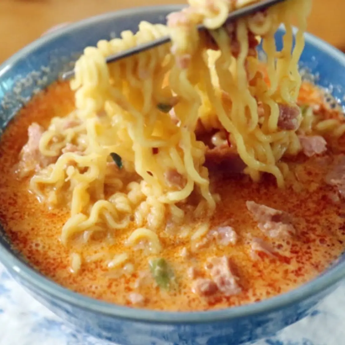 땅콩버터 없는 신라면 탄탄면