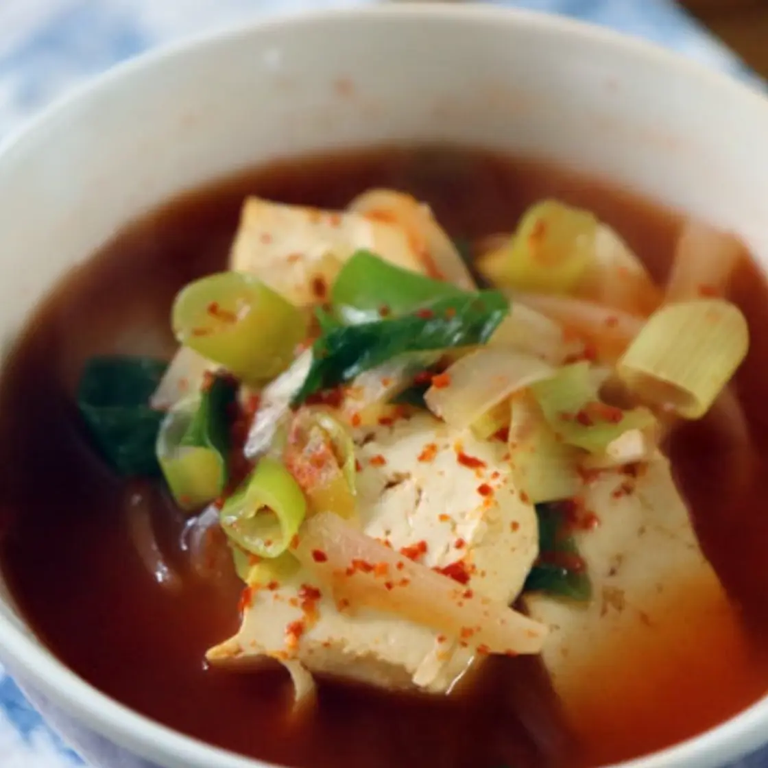 육수 없이 만드는 두부찌개