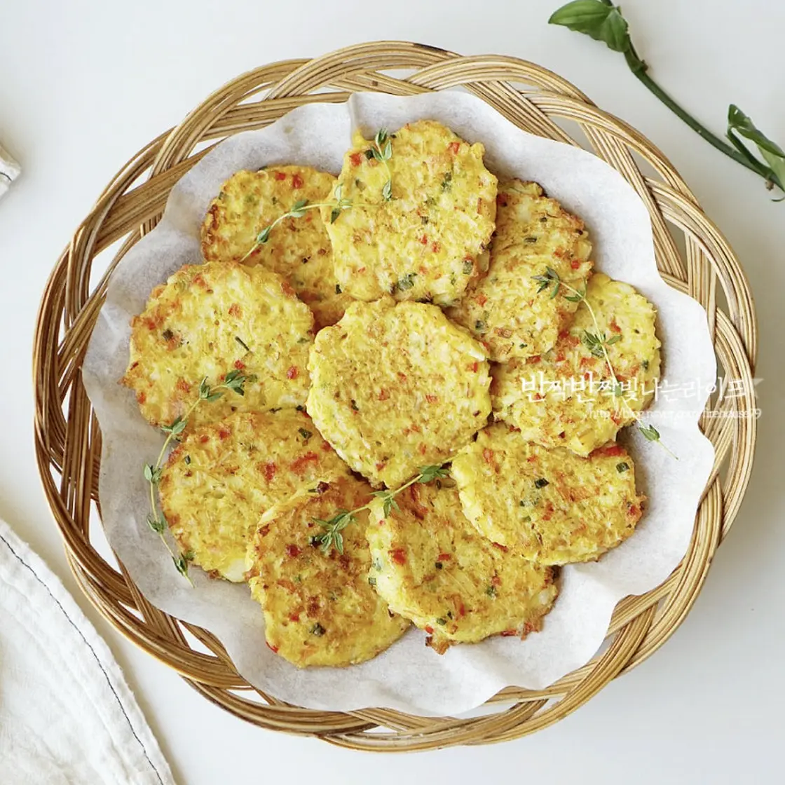 크래미 팽이버섯전 레시피