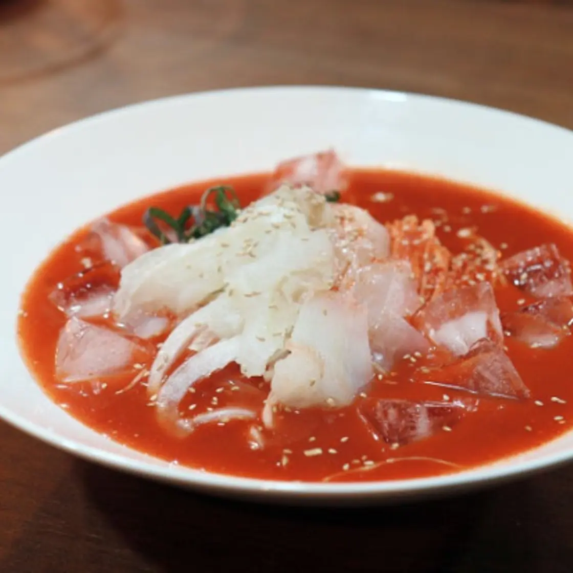 광어물회 맛있게 간단히 만들어 보세요.