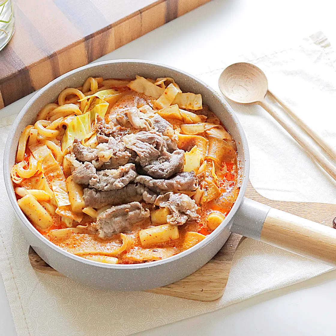 차돌박이 마라 로제 떡볶이