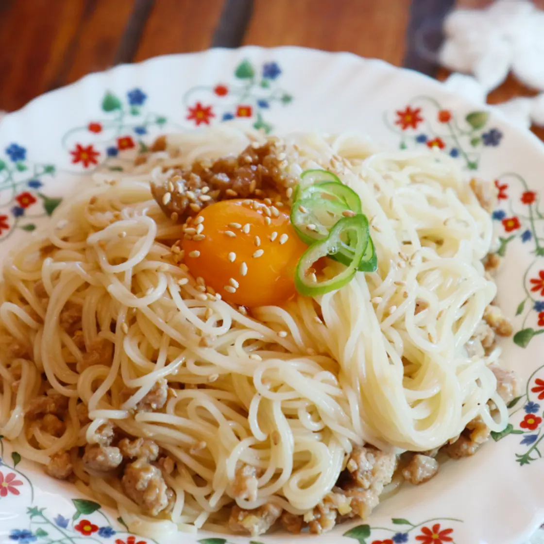 간단 맛있는 돼지고기 다짐육 간장비빔국수