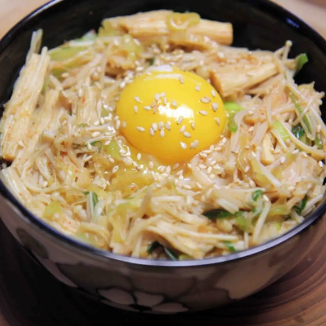 팽이버섯 덮밥