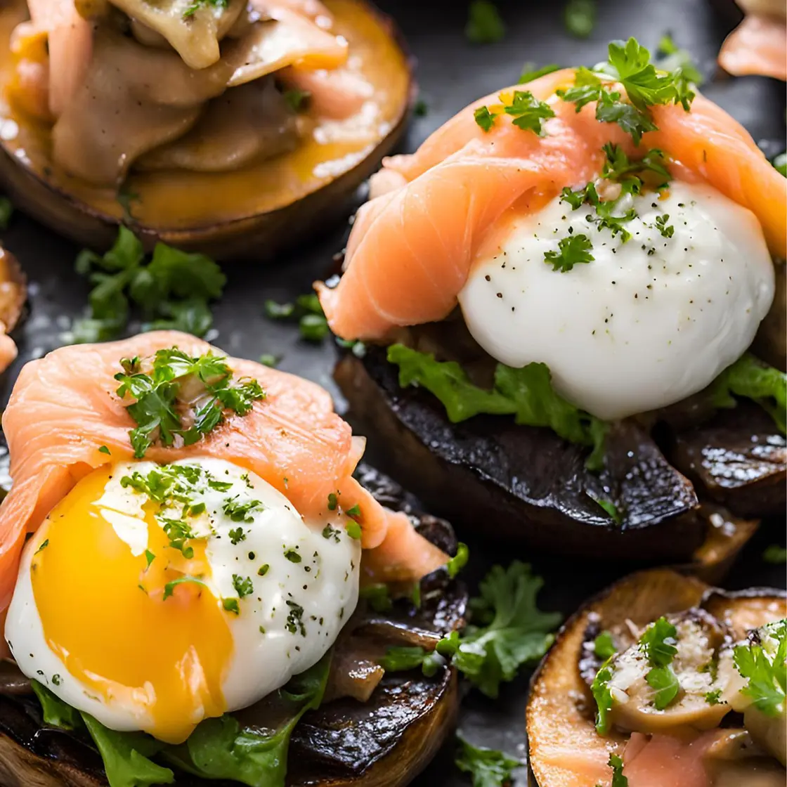 Poached Egg and Salmon Stack